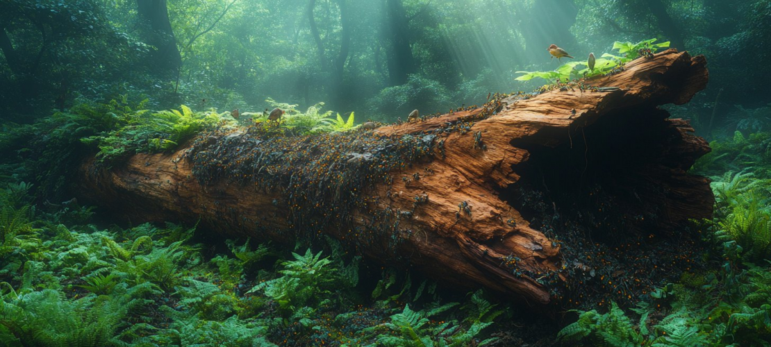 Arbre mort qui nourrit les espèces