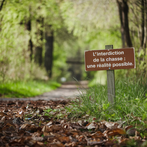 panneau contre la chasse